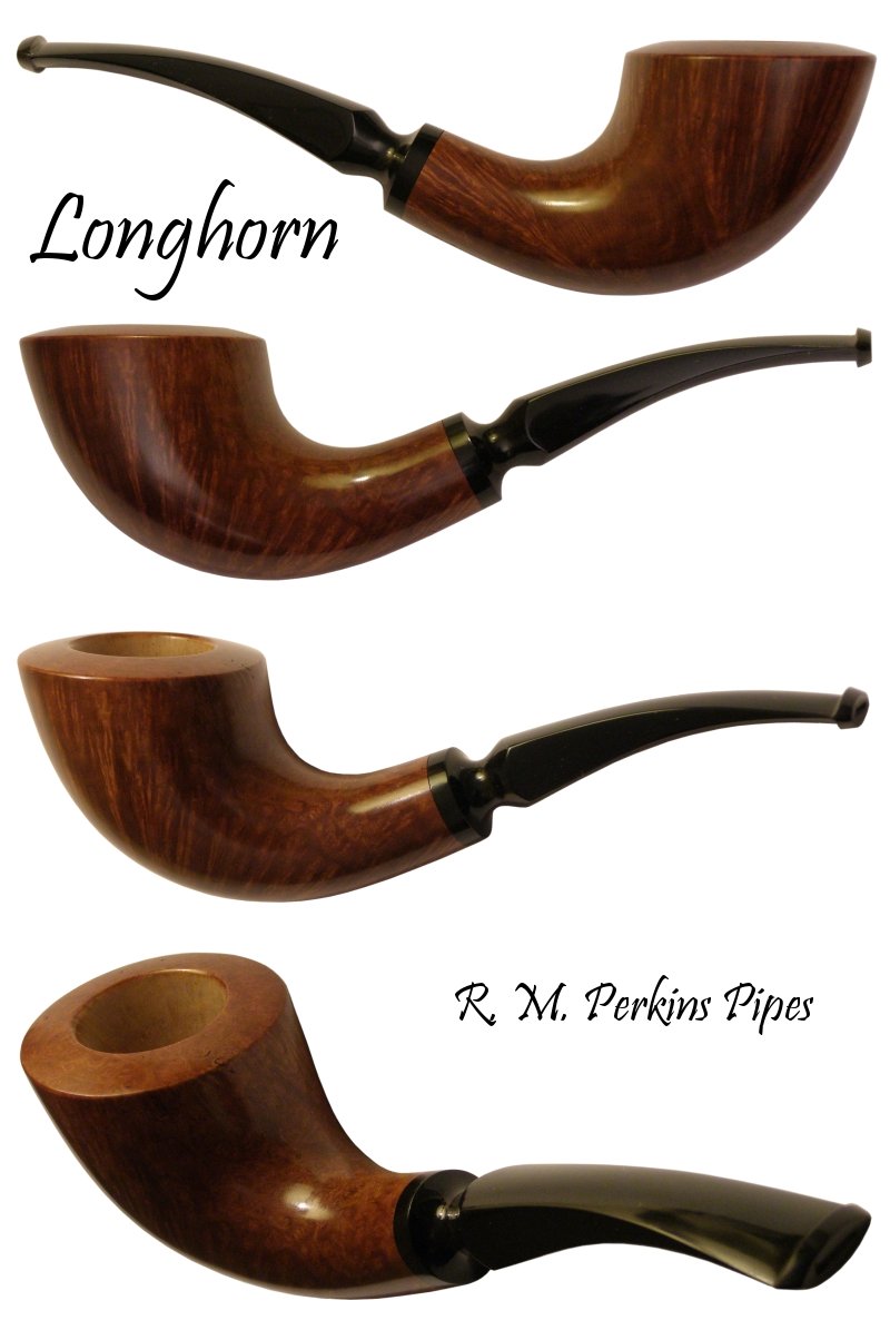 R. M. Perkins Smoking Pipes Longhorn Smoking Pipe